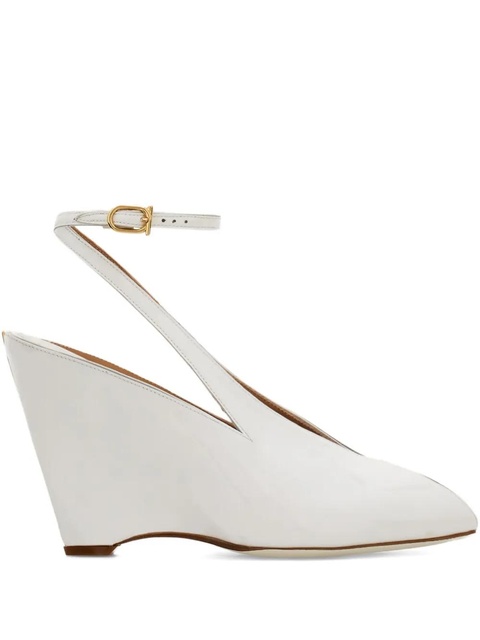 Ferragamo 90mm peep-toe wedge pumps - White - zdjęcie produktu nr 1