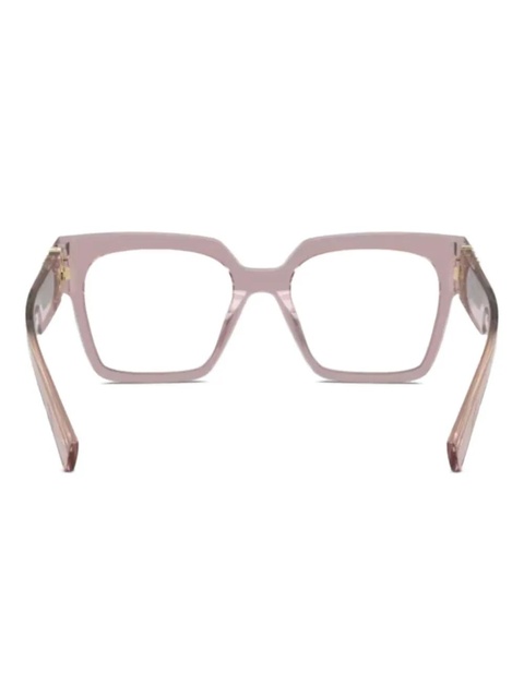 Miu Miu Eyewear logo square-frame glasses - Pink - zdjęcie produktu nr 2