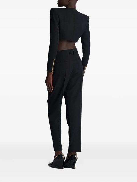 Balmain padded-shoulder zip-front jacket - Black - zdjęcie produktu nr 2