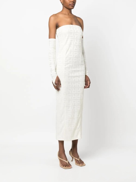 ROTATE BIRGER CHRISTENSEN monogram-jacquard maxi dress - Neutrals - zdjęcie produktu nr 2