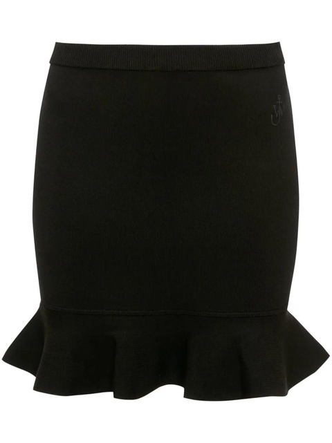 JW Anderson ruffled mini skirt - Black - zdjęcie produktu nr 1