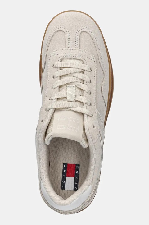 Tommy Jeans sneakersy zamszowe THE GREENWICH SUEDE kolor beżowy EN0EN02696 - zdjęcie produktu nr 2