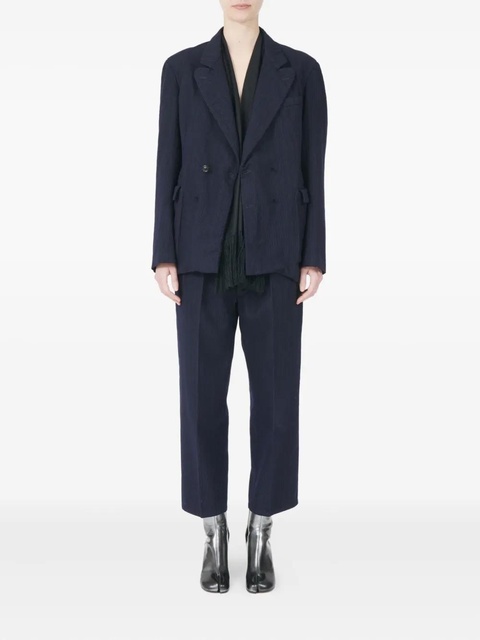 Maison Margiela striped-pattern double-breasted blazer - Blue - zdjęcie produktu nr 2