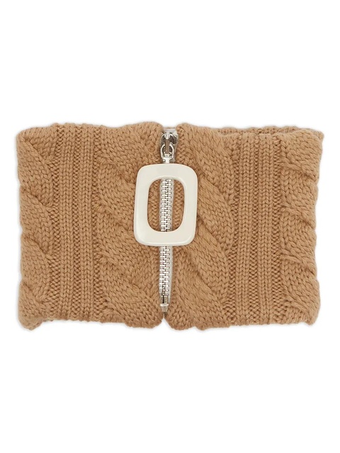 JW Anderson cable-knit zip-fastening scarf - Neutrals - zdjęcie produktu nr 1
