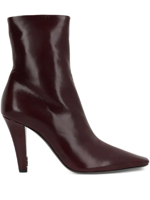 Saint Laurent 95mm Jill ankle boots - Red - zdjęcie produktu nr 1