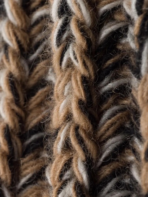 Prada melangé virgin wool beanie - Brown - zdjęcie produktu nr 1
