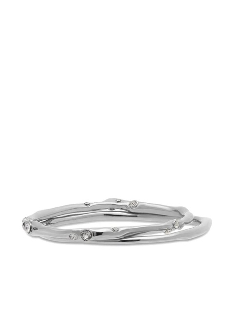 DRIES VAN NOTEN rhinestone-embellished double bracelet - Silver - zdjęcie produktu nr 1