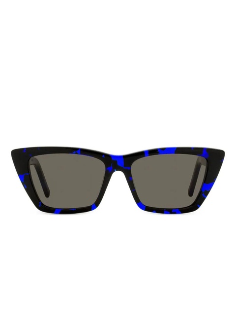 Saint Laurent Eyewear cat-eye rectangular sunglasses - Blue - zdjęcie produktu nr 1