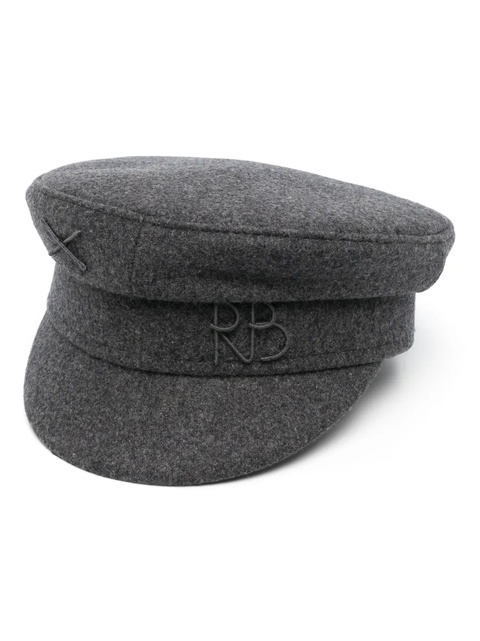 Ruslan Baginskiy monogram-embroidered baker boy cap - Grey - zdjęcie produktu nr 2
