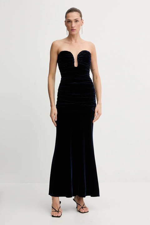 Bardot sukienka ELVIRA kolor granatowy maxi dopasowana 59692DB - zdjęcie produktu nr 2