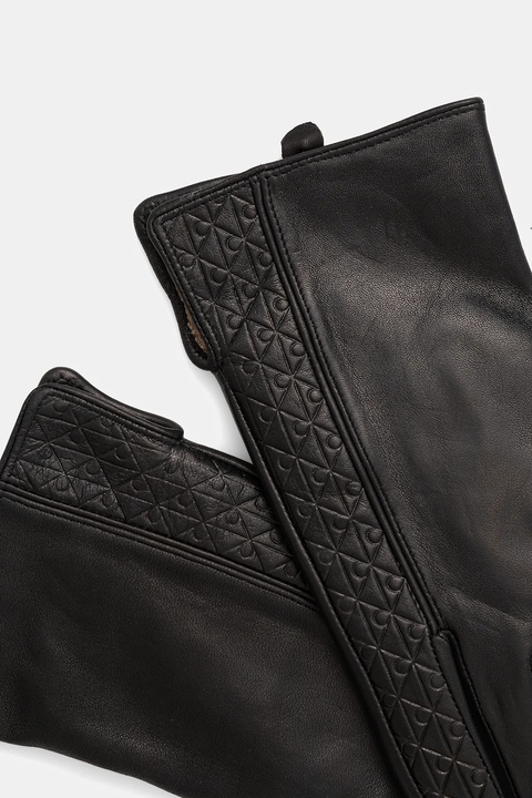 Calvin Klein rękawiczki skórzane damskie kolor czarny LV04F9008G - zdjęcie produktu nr 2