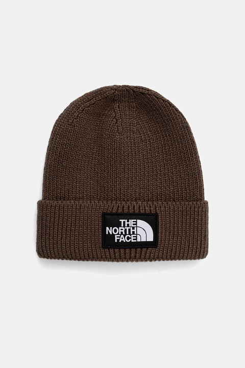 The North Face czapka TNF Logo Box kolor brązowy NF0A8CHE1OI1 - zdjęcie produktu nr 1
