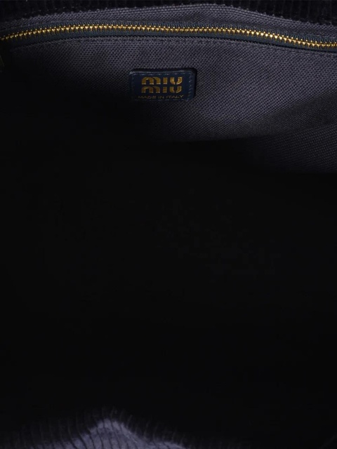 Miu Miu large corduroy backpack - Blue - zdjęcie produktu nr 2