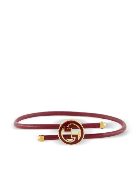 Gucci leather logo bracelet - Red - zdjęcie produktu nr 1