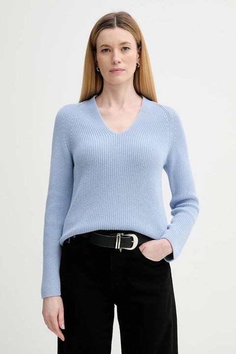 Marc O'Polo sweter bawełniany damski kolor niebieski 600605960323 - zdjęcie produktu nr 1