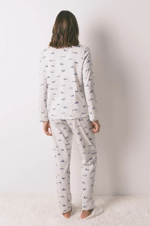 women'secret komplet piżamowy z bawełną damska kolor szary 3592441 - zdjęcie produktu nr 2