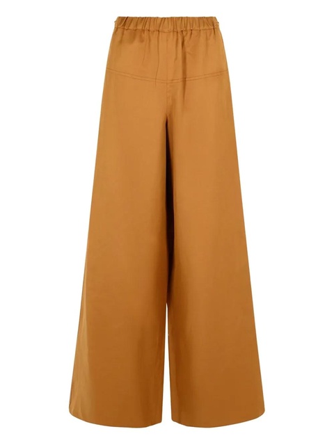 Max Mara elastic-waistband palazzo pants - Brown - zdjęcie produktu nr 1