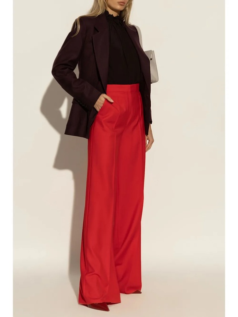 Victoria Beckham single-breasted wool blend blazer - Brown - zdjęcie produktu nr 2