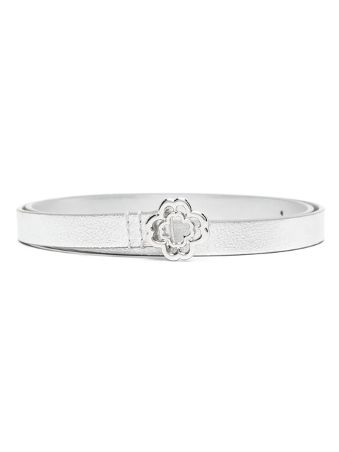 Maje Clover slim leather belt - Silver - zdjęcie produktu nr 1