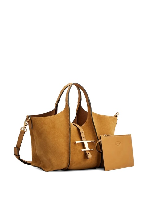 Tod's mini Timeless T-buckle suede tote bag - Brown - zdjęcie produktu nr 1