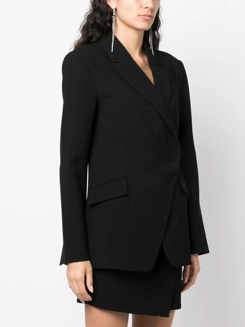 Simkhai Eva crossover-neck clasp-fastening blazer - Black - zdjęcie produktu nr 1