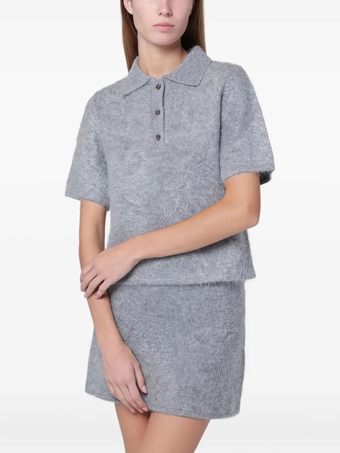 Almada Label Maika polo top - Grey - zdjęcie produktu nr 1