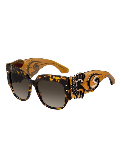 ETRO blossom-embellished tortoiseshell sunglasses - Brown - zdjęcie produktu nr 2
