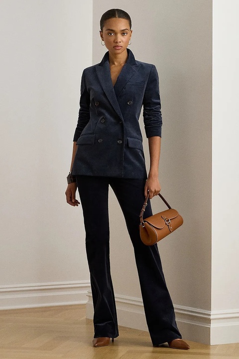 Lauren Ralph Lauren marynarka kolor granatowy dwurzędowa gładka 200P03549 - zdjęcie produktu nr 2