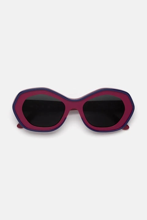 Marni okulary przeciwsłoneczne Ulawun Vulcano Bordeaux damskie kolor bordowy EYMRN00024.002.YAL - zdjęcie produktu nr 2