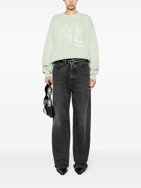 Alexander Wang logo-debossed jumper - Green - zdjęcie produktu nr 2