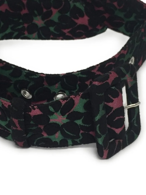 Miu Miu floral-motif buckle belt - F0089 BLACK - zdjęcie produktu nr 2