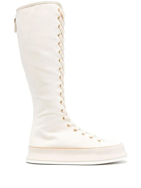 Max Mara canvas lace-up sneakers - Neutrals - zdjęcie produktu nr 1