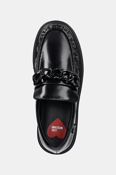 Love Moschino półbuty damskie kolor czarny na platformie JA10446I0LJD0000 - zdjęcie produktu nr 2