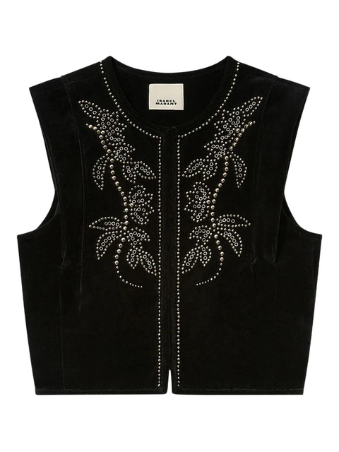 ISABEL MARANT Poppy studded gilet - Black - zdjęcie produktu nr 1