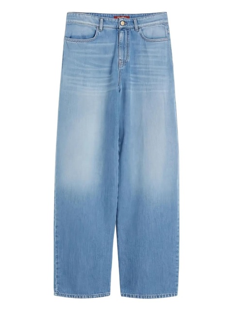 Max Mara leather-patch jeans - Blue - zdjęcie produktu nr 2