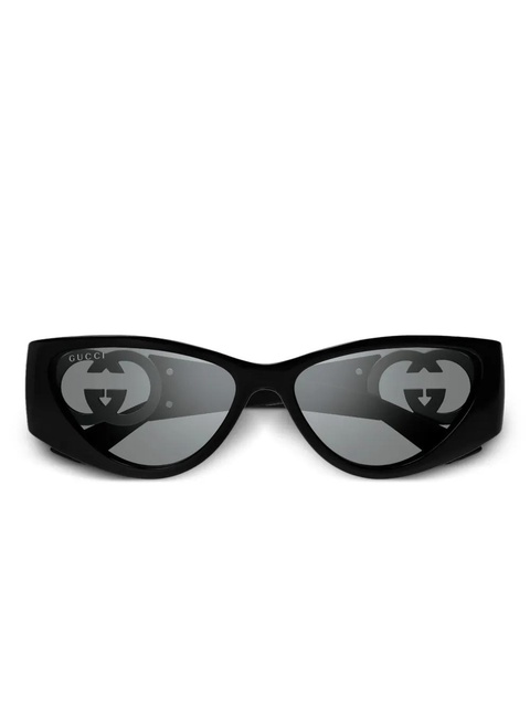 Gucci Eyewear oval-frame sunglasses - Black - zdjęcie produktu nr 1