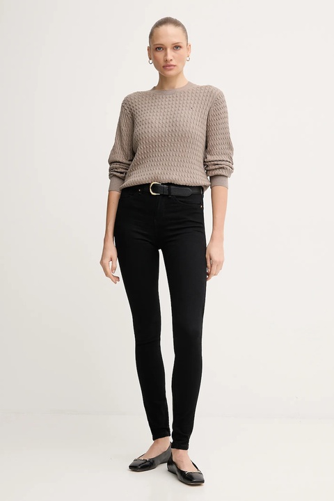 Tommy Hilfiger sweter bawełniany kolor beżowy lekki WW0WW44993 - zdjęcie produktu nr 1