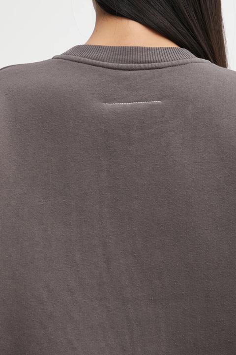 MM6 Maison Margiela bluza bawełniana damska kolor szary z aplikacją S62GU0143.M25024.810 - zdjęcie produktu nr 2