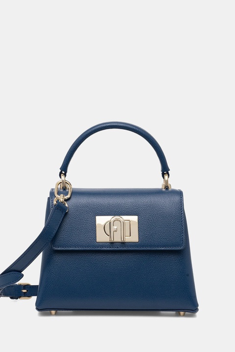Furla torebka skórzana kolor niebieski WB00109.ARE000.6G000 - zdjęcie produktu nr 1