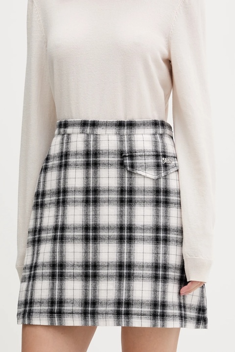 Tommy Jeans spódnica bawełniana kolor czarny mini prosta DW0DW21461 - zdjęcie produktu nr 2