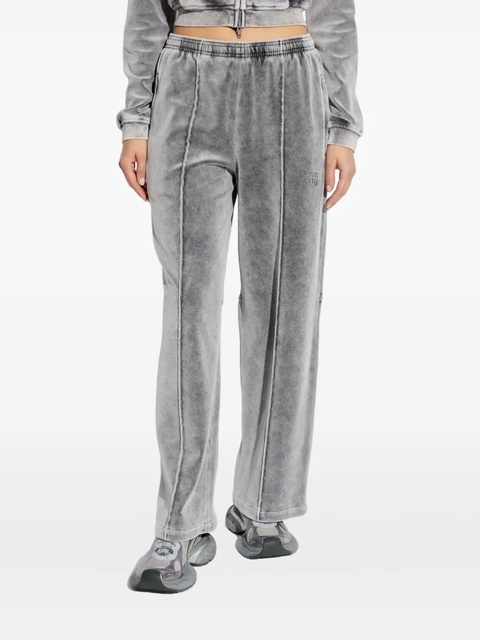 Alexander Wang velvet wide-leg sweatpants - Grey - zdjęcie produktu nr 2
