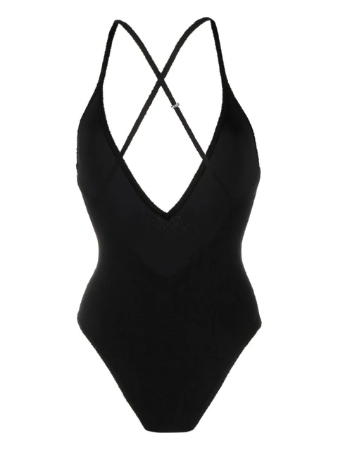 The Attico crossover-strap swimsuit - Black - zdjęcie produktu nr 2