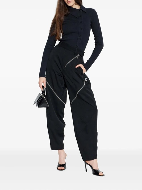 The Attico zip-detail trousers - Black - zdjęcie produktu nr 2