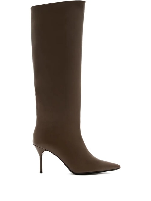 STAUD 80mm pointed-toe leather boots - Brown - zdjęcie produktu nr 1