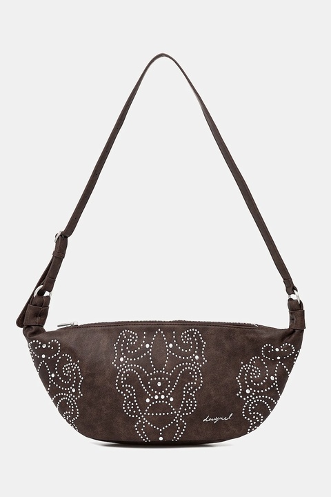 Desigual torebka POKER FACE MUNSTE kolor brązowy 25WAXP33 - zdjęcie produktu nr 1