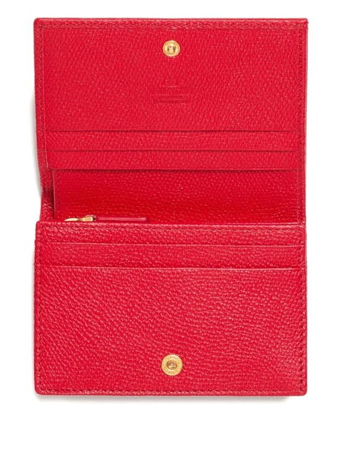 Valentino Garavani grained VLogo-signature wallet - Red - zdjęcie produktu nr 2