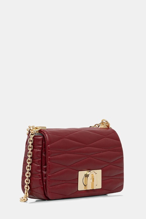 Furla torebka skórzana kolor bordowy WB01671.BX3221.CGQ00 - zdjęcie produktu nr 2
