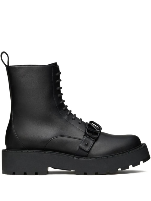 Valentino Garavani 45mm VLogo Signature combat boots - Black - zdjęcie produktu nr 1