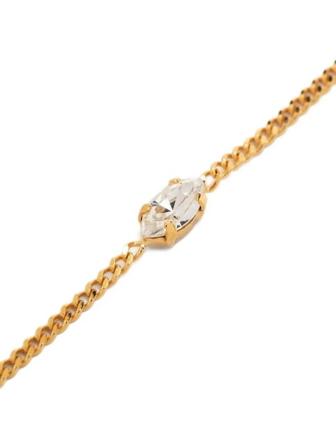 Saint Laurent Opyum Heart crystal-embellished chain necklace - Gold - zdjęcie produktu nr 2