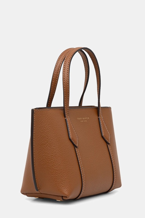 Tory Burch torebka skórzana Perry Mini Tote kolor brązowy 177404.200 - zdjęcie produktu nr 2